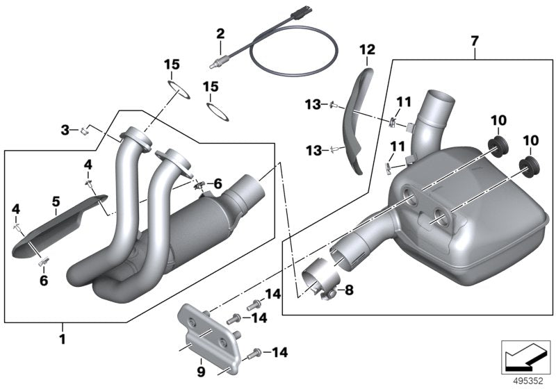 BMW eksos rep.sett F850GS 2018-2023 (0B09 / 0B19)