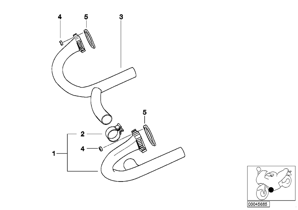 BMW eksos rep.sett R1150GS 1999-2004 (0415 / 0495)