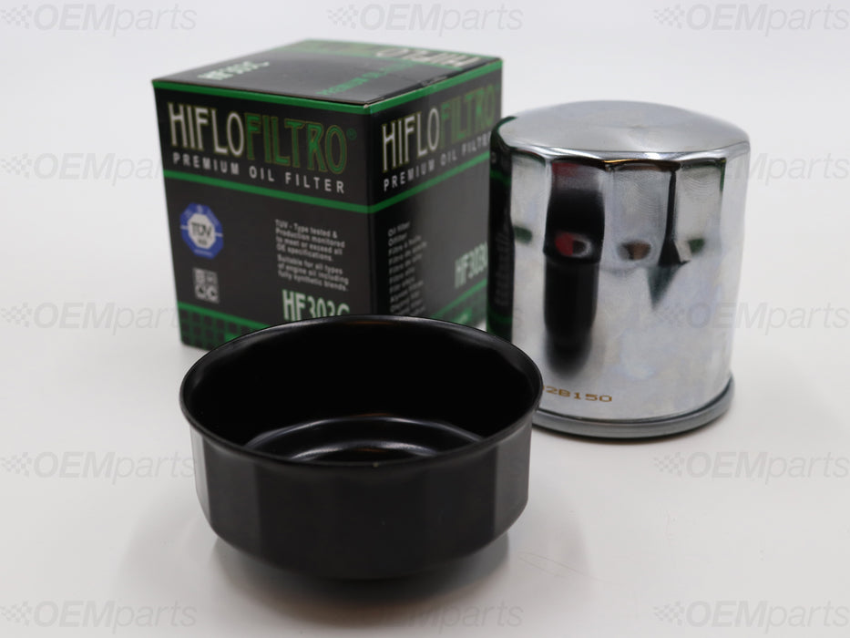 HiFlo Chrome Oljefilter og Oljefilterverktøy KAWASAKI GPZ 500 (1988-2002)